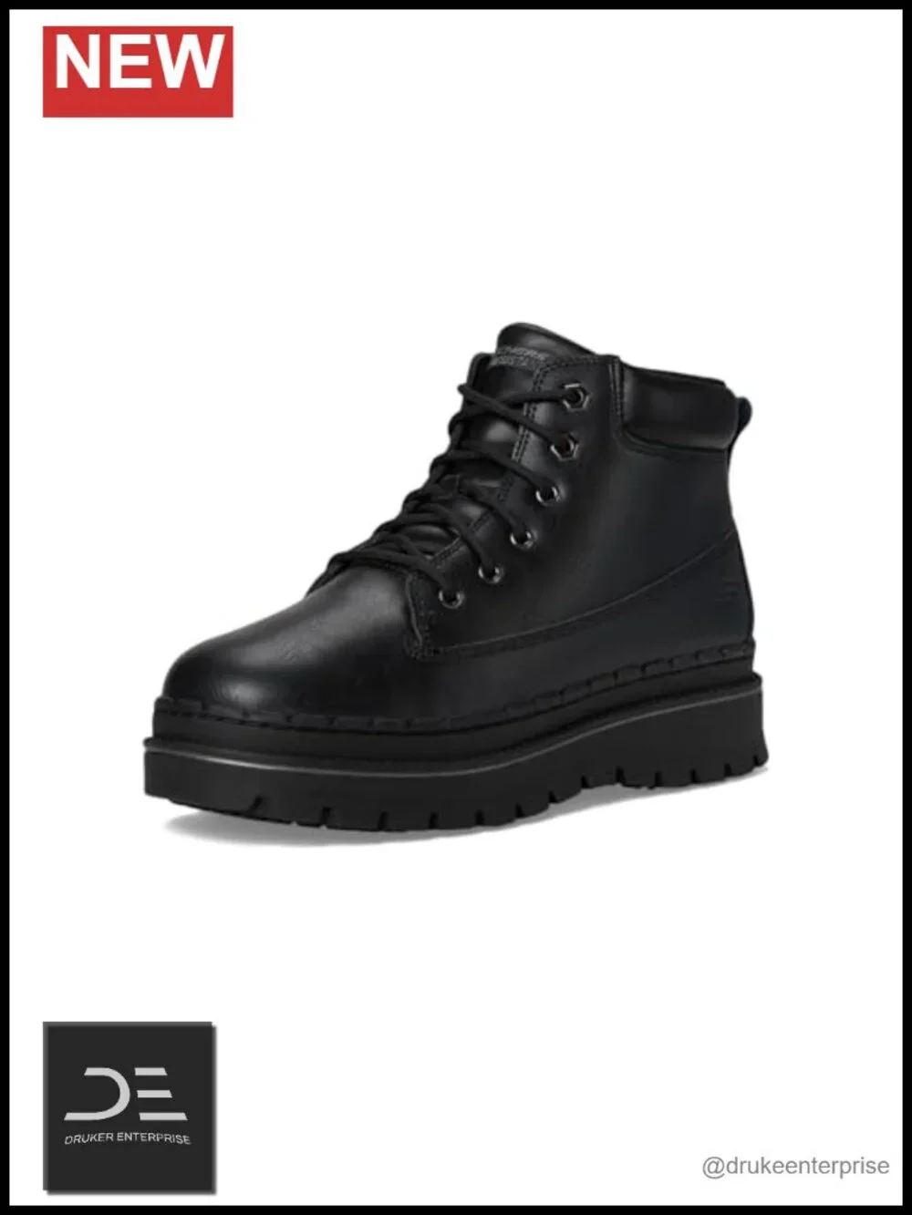 Skechers Women's Jammers Platform Sr Boot Slip-Resistant EH Leather Work Shoes